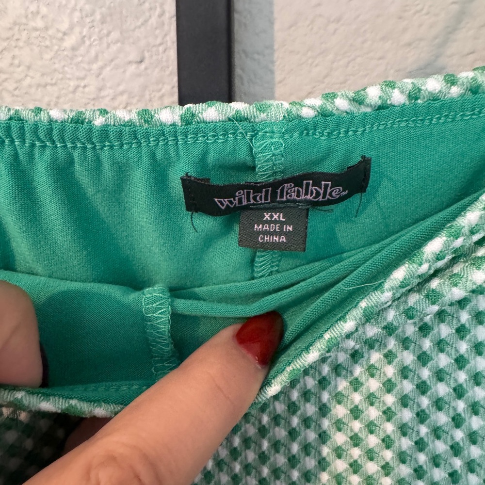 Wild Fable Light Green Patterned Tank Top and Skort Set - Picture 6 of 8